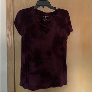 American Eagle Purple Tie Dye Shirt